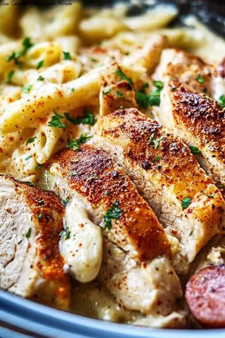 Slow Cooker Cajun Chicken Alfredo