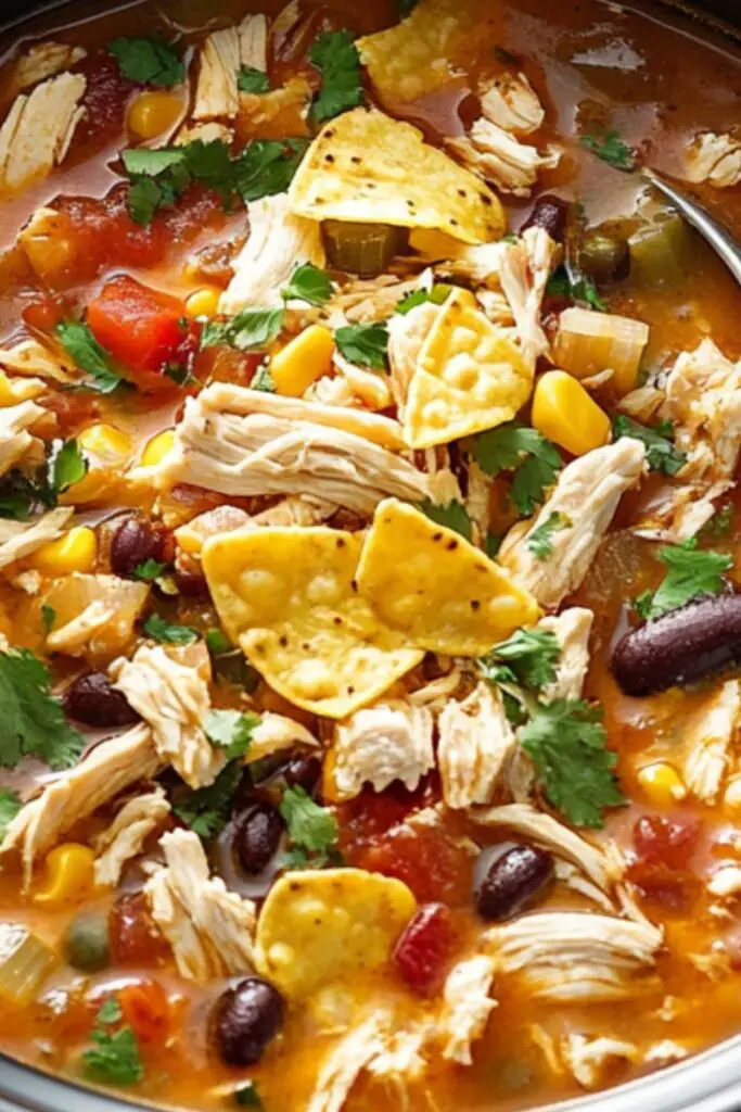 Slow Cooker Chicken Tortilla Soup Recipe