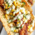 Fried Chicken Street Corn Taco with Jalapeno Lime Ranch