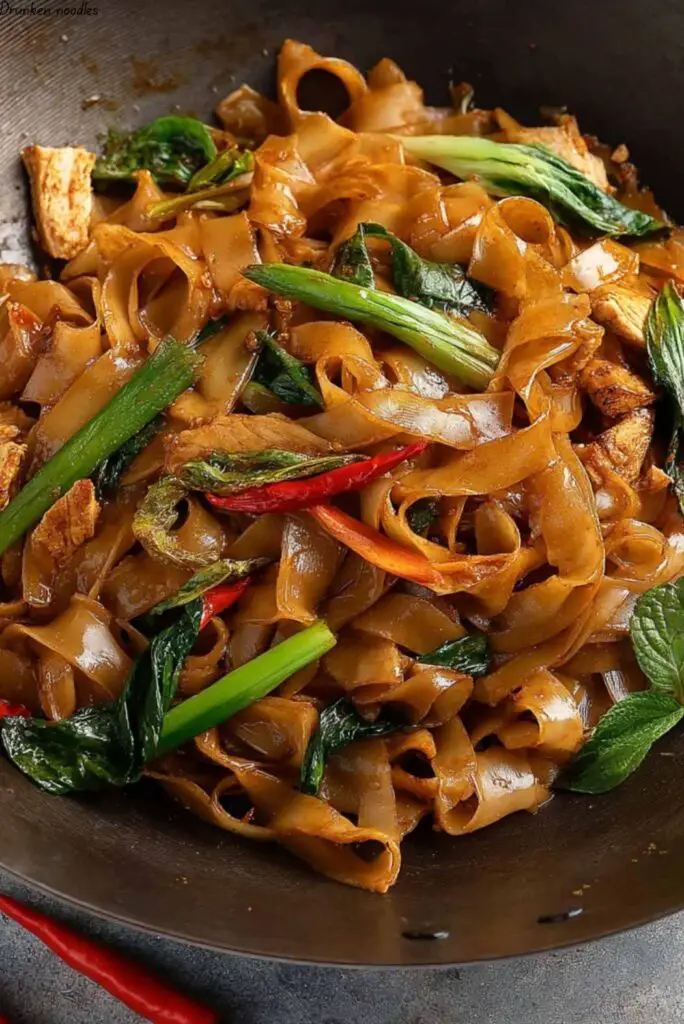 Drunken noodles