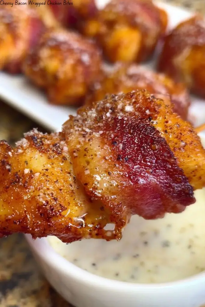 Cheesy Bacon Wrapped Chicken Bites