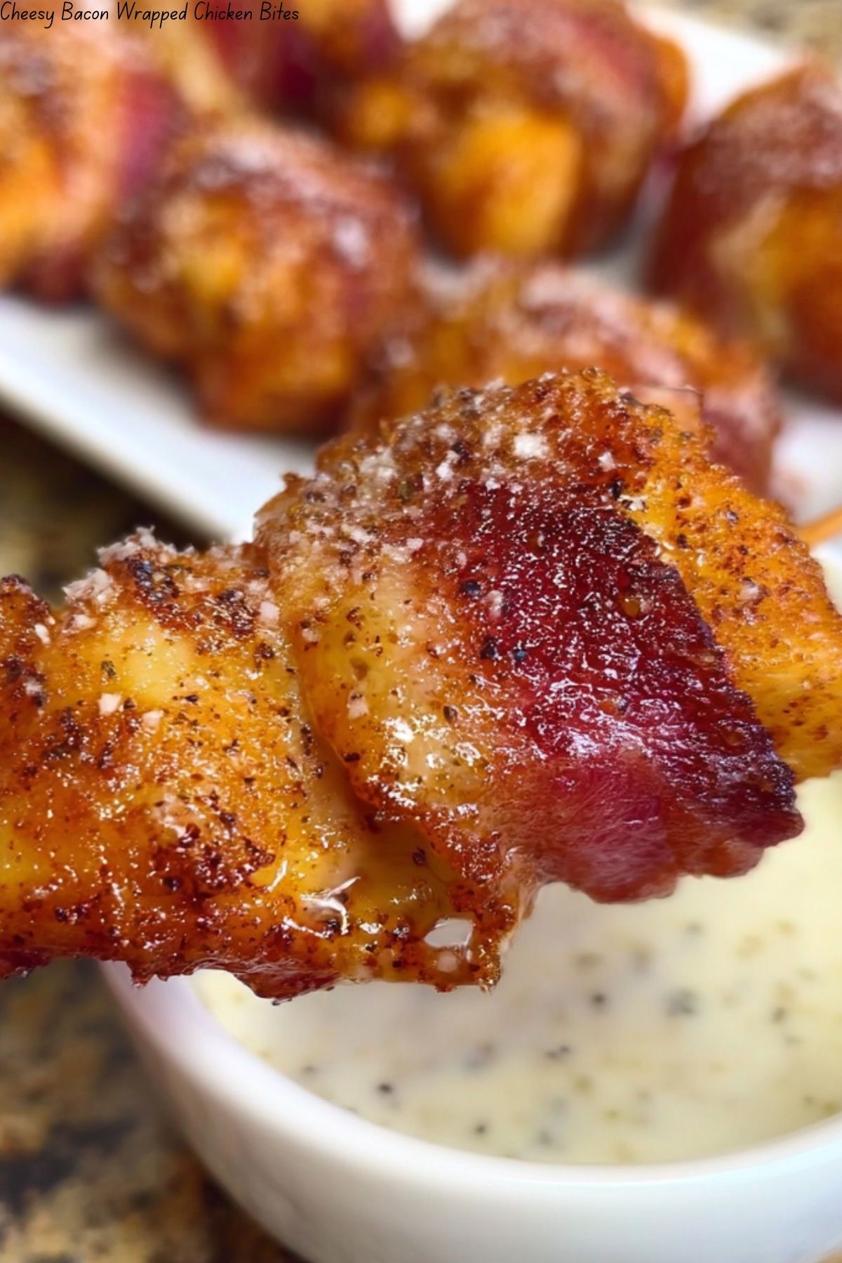 Cheesy Bacon Wrapped Chicken Bites