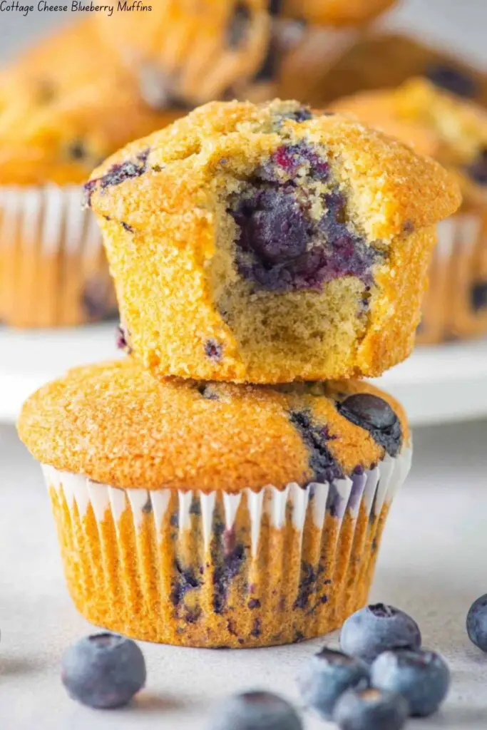 Cottage Cheese Blueberry Muffins