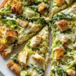 Viral Chicken Crust Caesar Salad Pizza