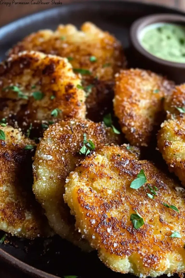 Crispy Parmesan Cauliflower Steaks