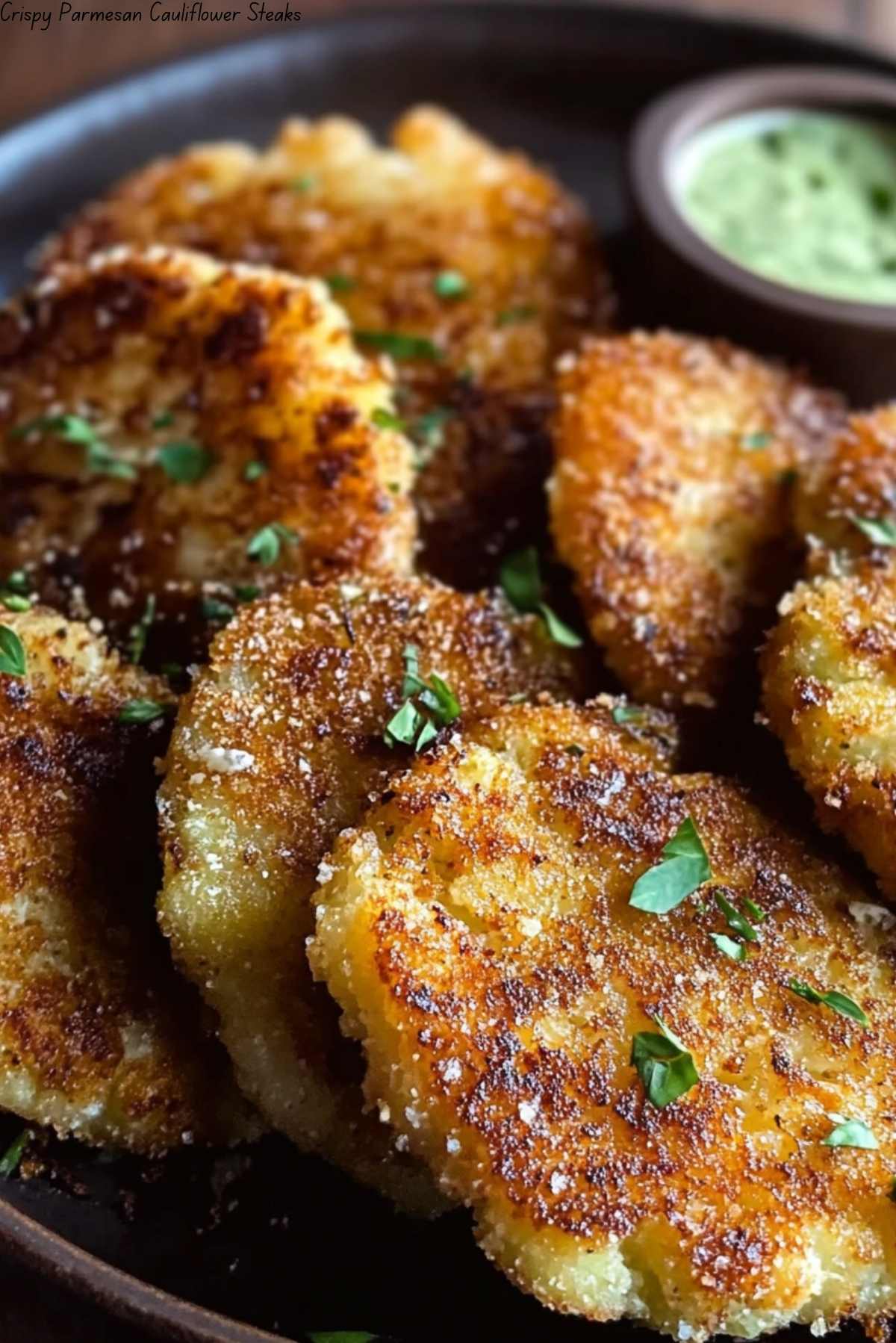 Crispy Parmesan Cauliflower Steaks