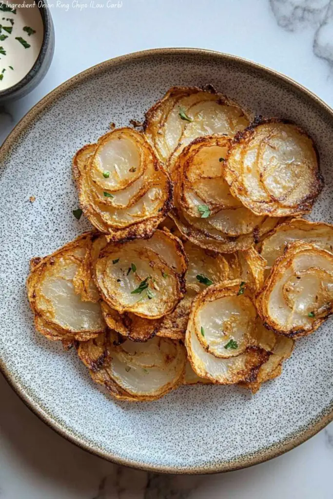 2 Ingredient Onion Ring Chips (Low Carb)