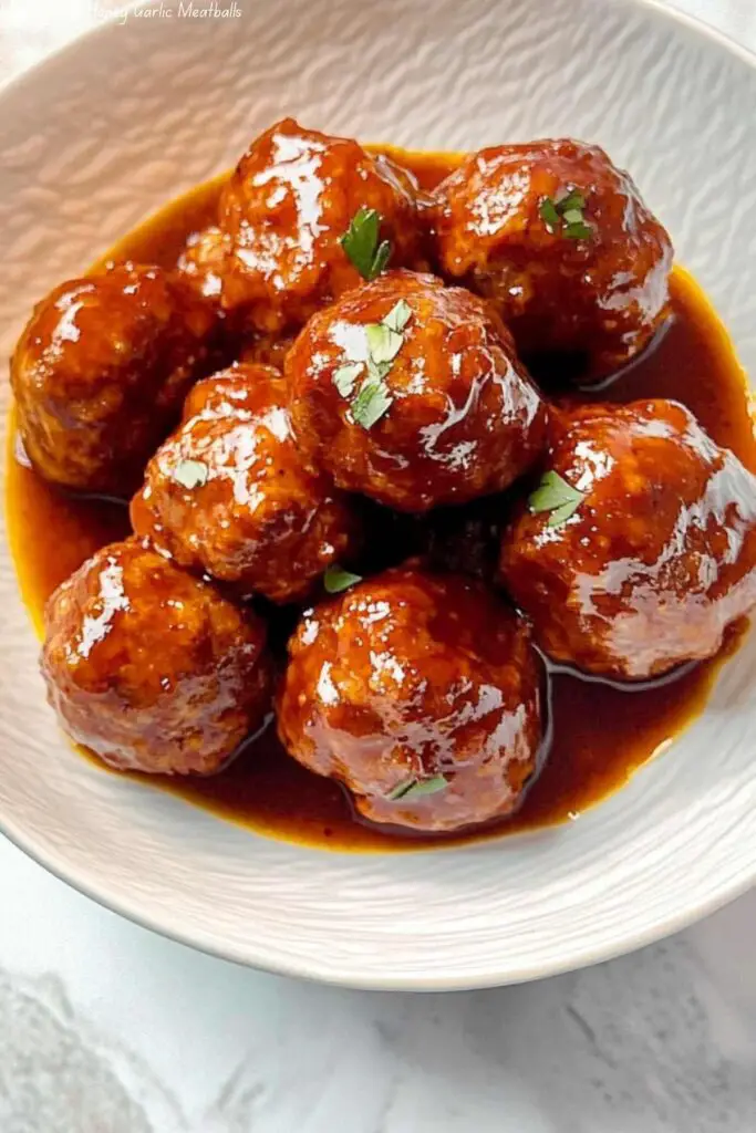Slow Cooker Honey Garlic Meatballs