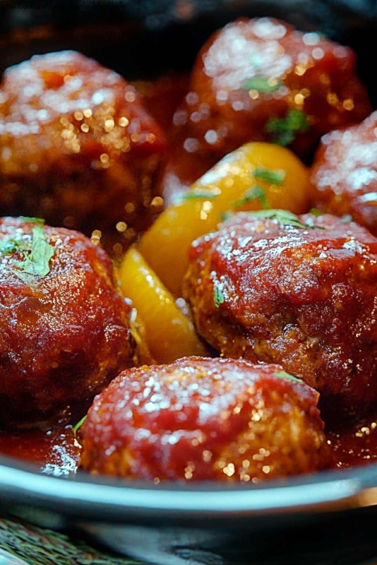 Slow Cooker Honey Garlic Meatballs