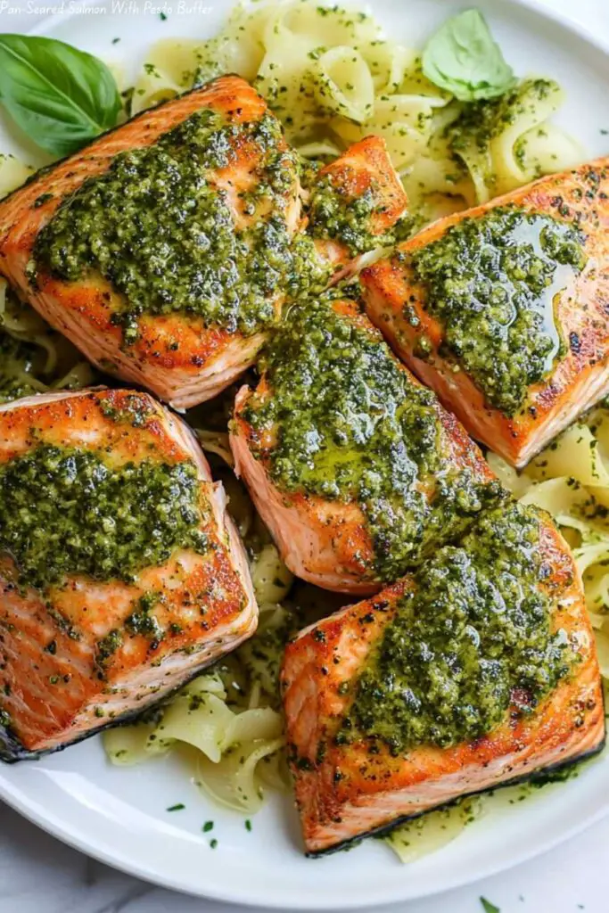 Pan-Seared Salmon With Pesto Butter