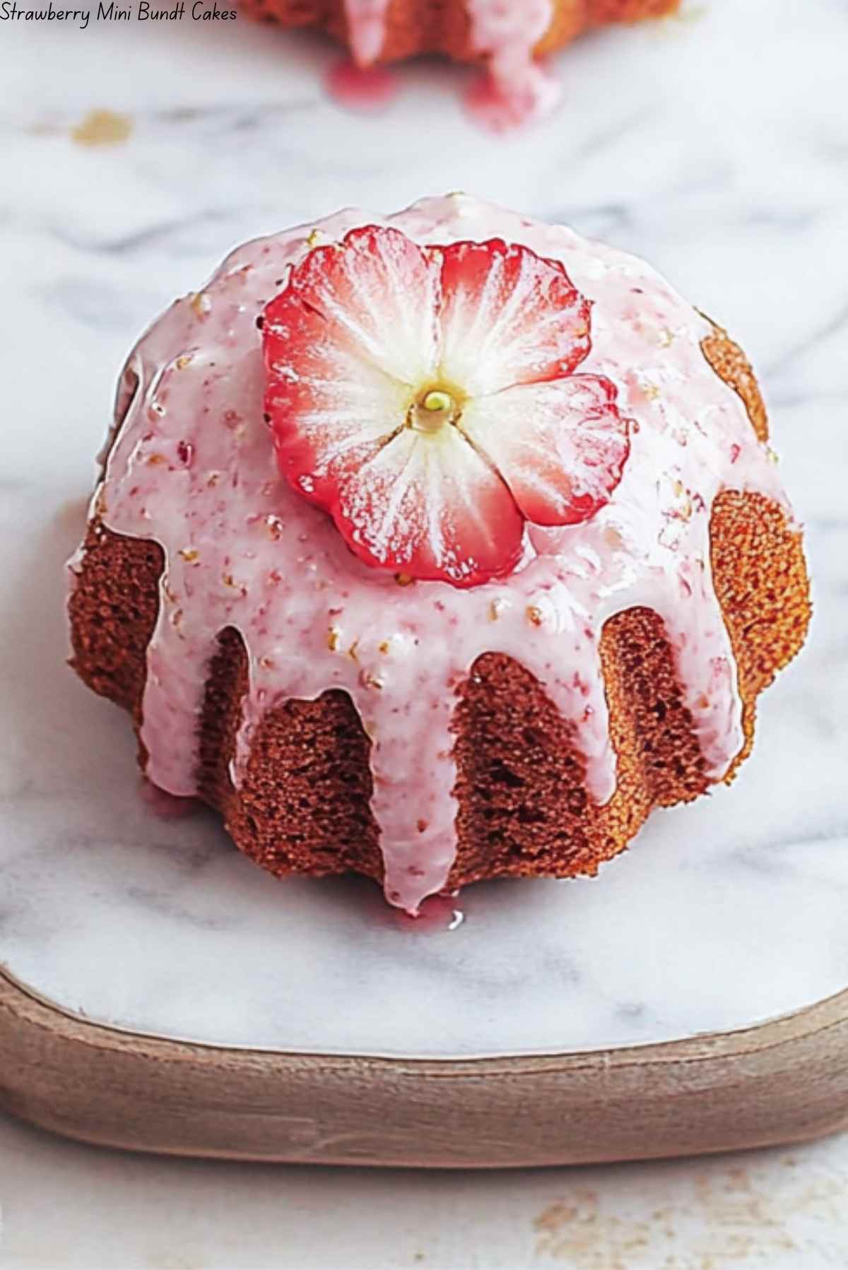 Strawberry Mini Bundt Cakes
