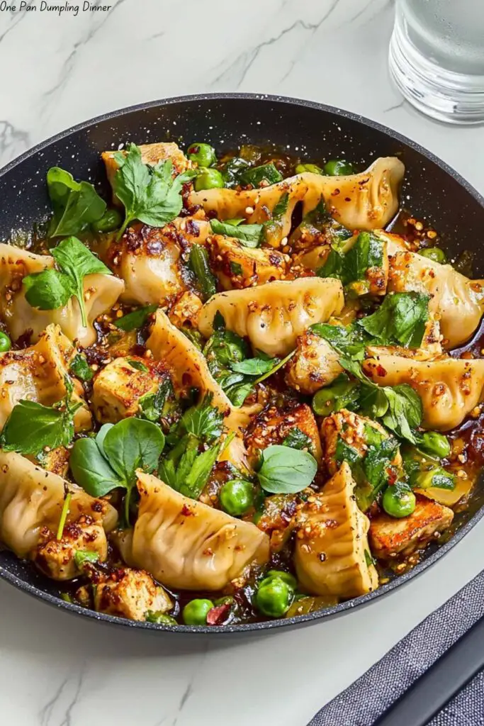 One Pan Dumpling Dinner