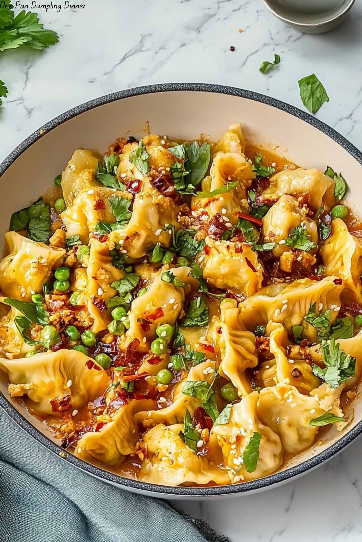 One Pan Dumpling Dinner
