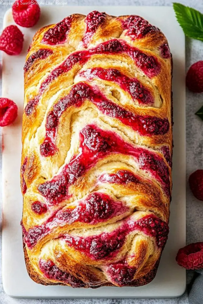 Raspberry Swirl Brioche Loaf Recipe