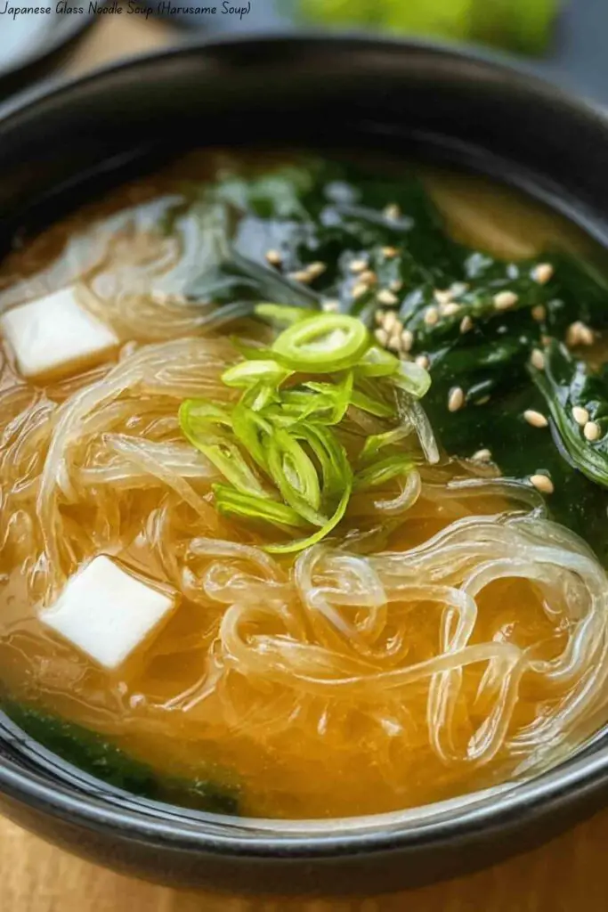 Japanese Glass Noodle Soup (Harusame Soup)