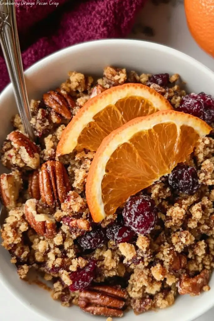 Cranberry Orange Pecan Crisp