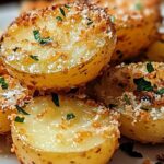 Delicious Parmesan Crusted Potatoes with Garlic Butter Recipe