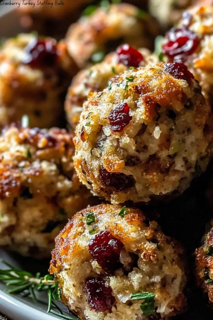 Cranberry Turkey Stuffing Balls