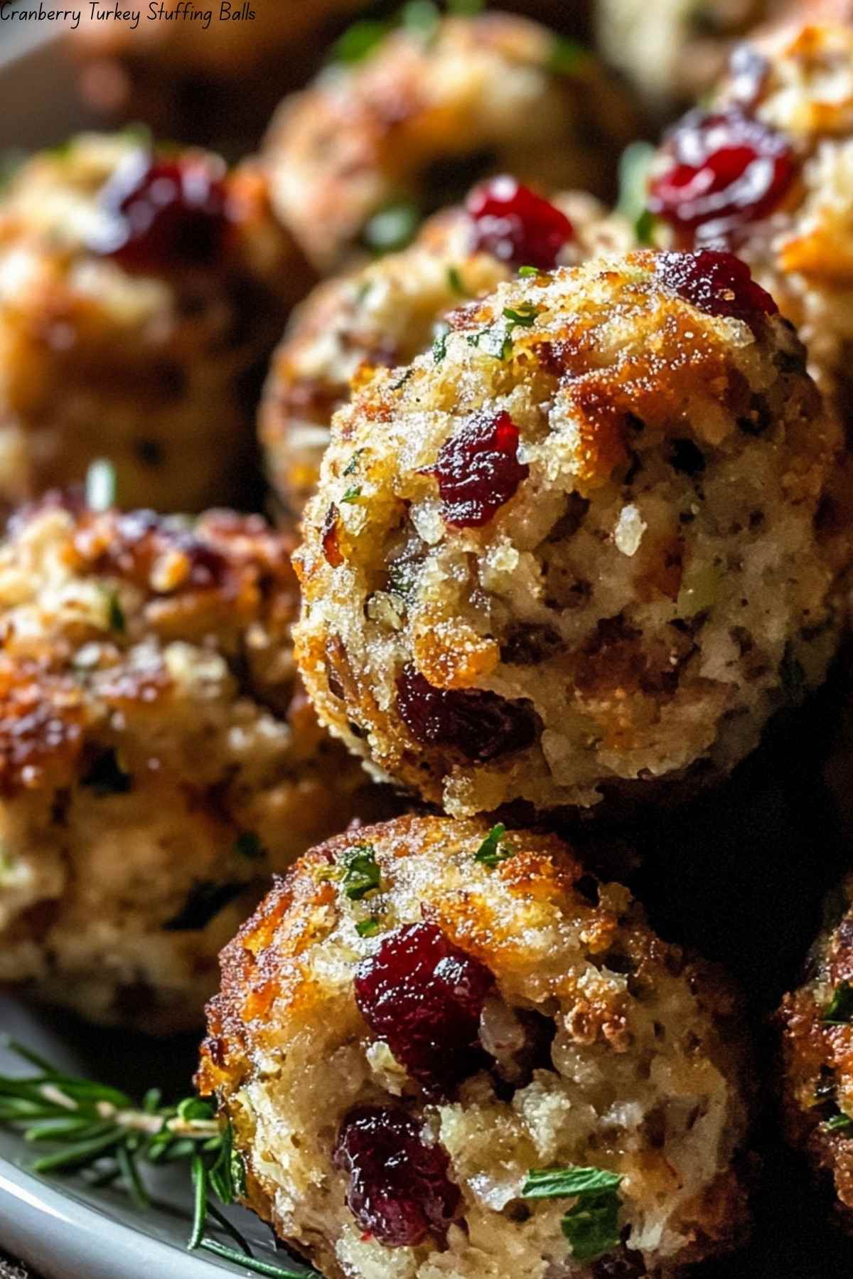 Cranberry Turkey Stuffing Balls