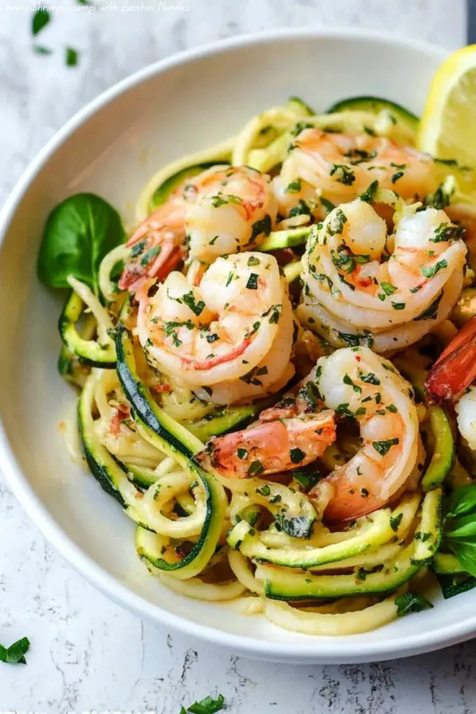 Skinny Shrimp Scampi with Zucchini Noodles