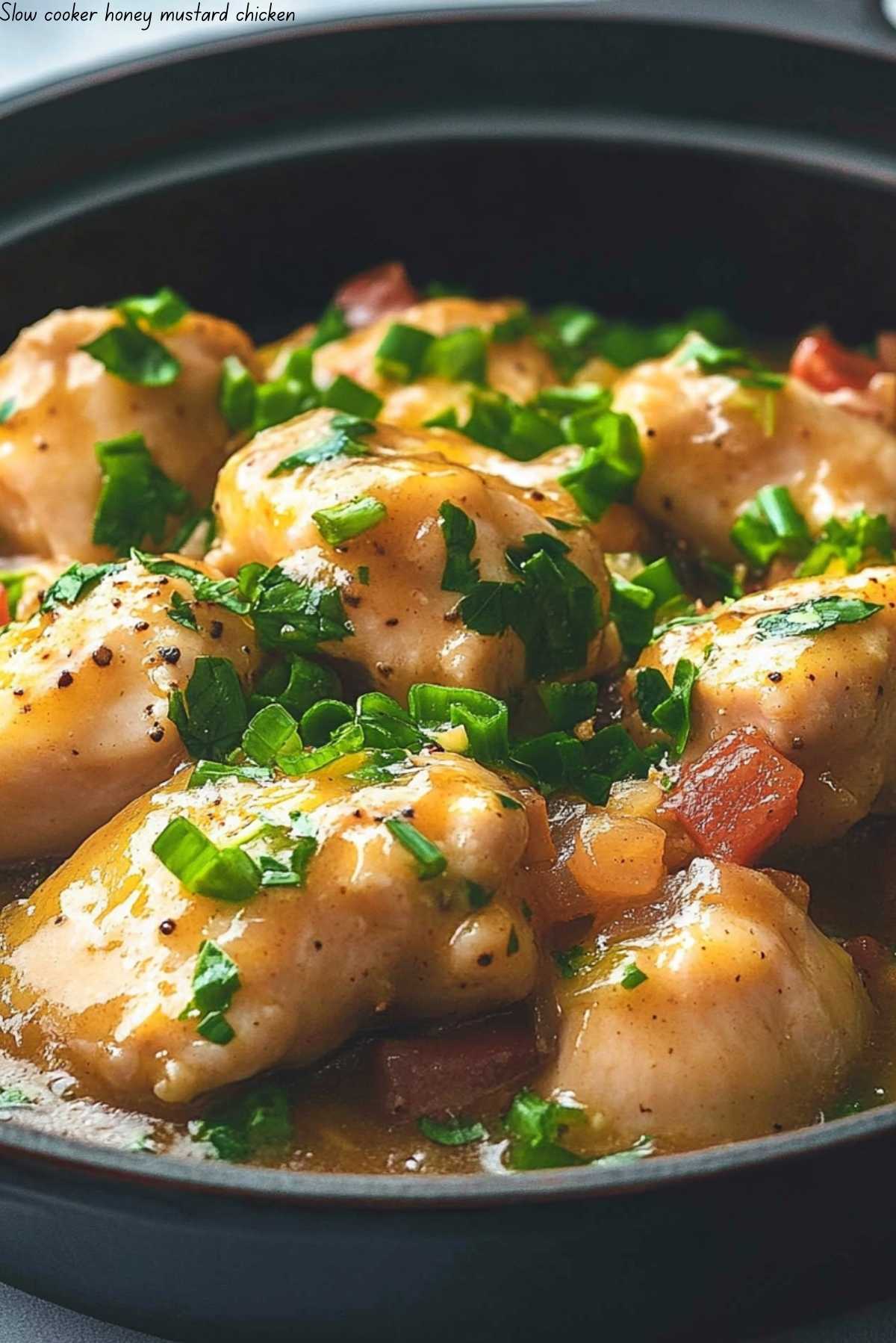 Slow cooker honey mustard chicken