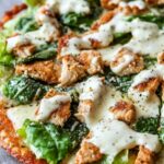 High Protein Chicken Caesar Salad Pizza Recipe