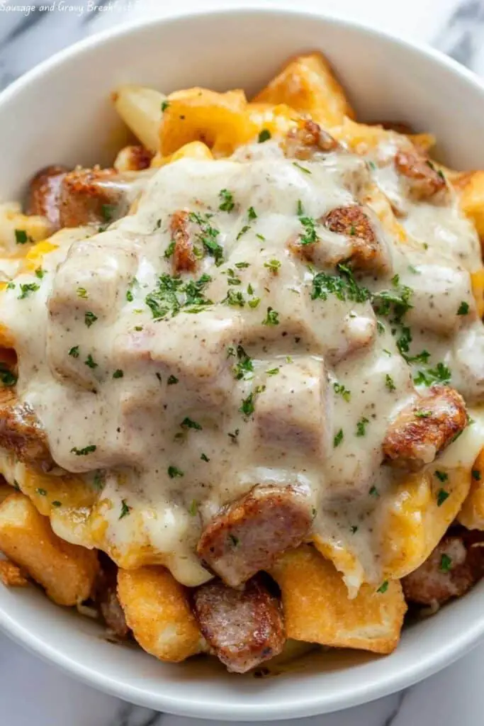 Sausage and Gravy Breakfast Poutine