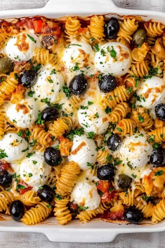 Lighter Mediterranean Pasta Bake