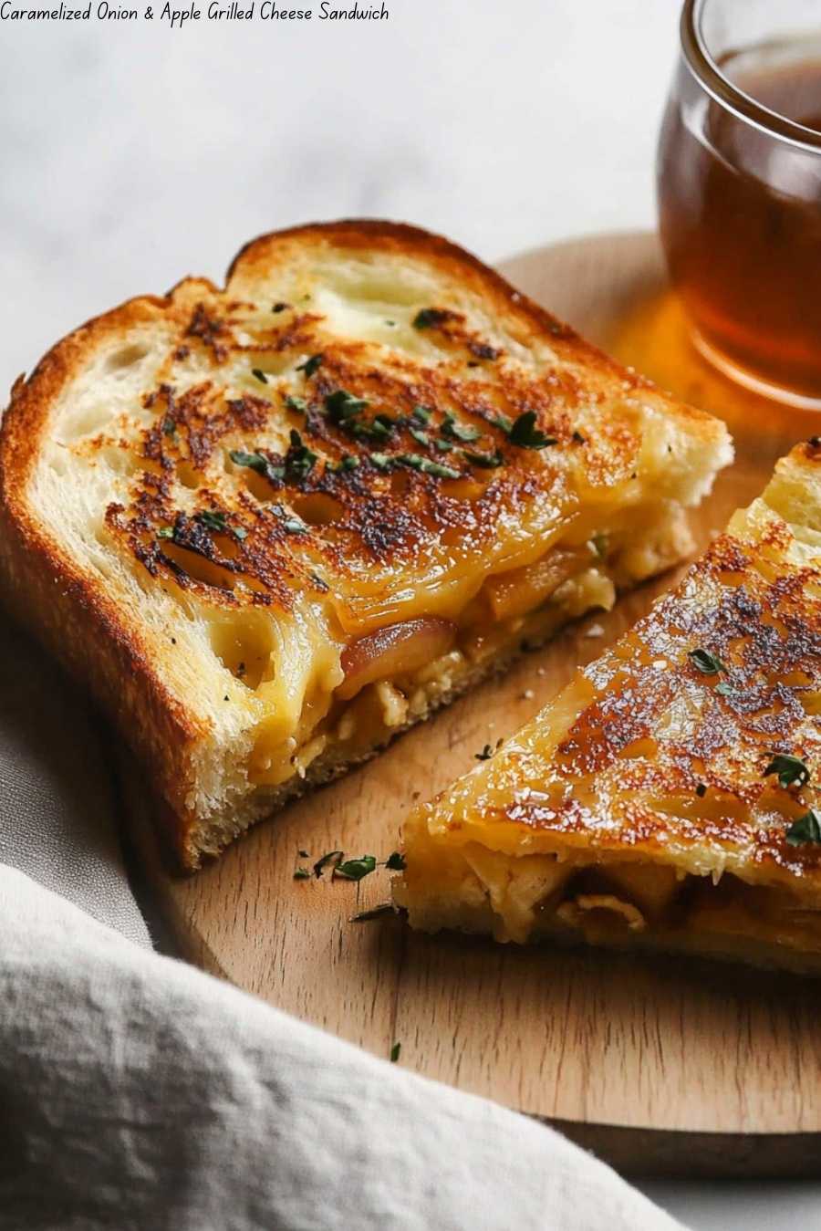 Caramelized Onion & Apple Grilled Cheese Sandwich