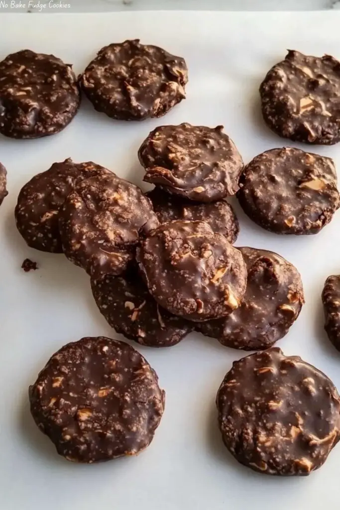No Bake Fudge Cookies