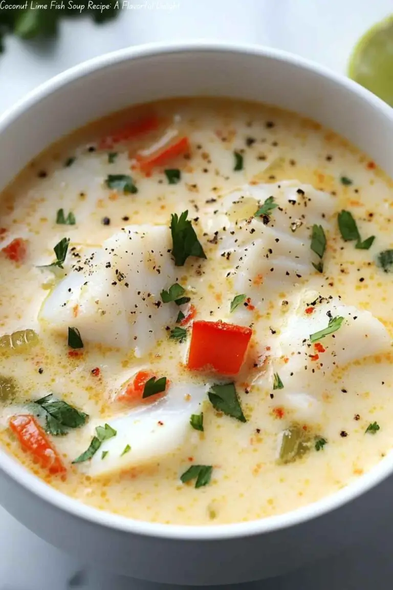 Coconut Lime Fish Soup Recipe: A Flavorful Delight
