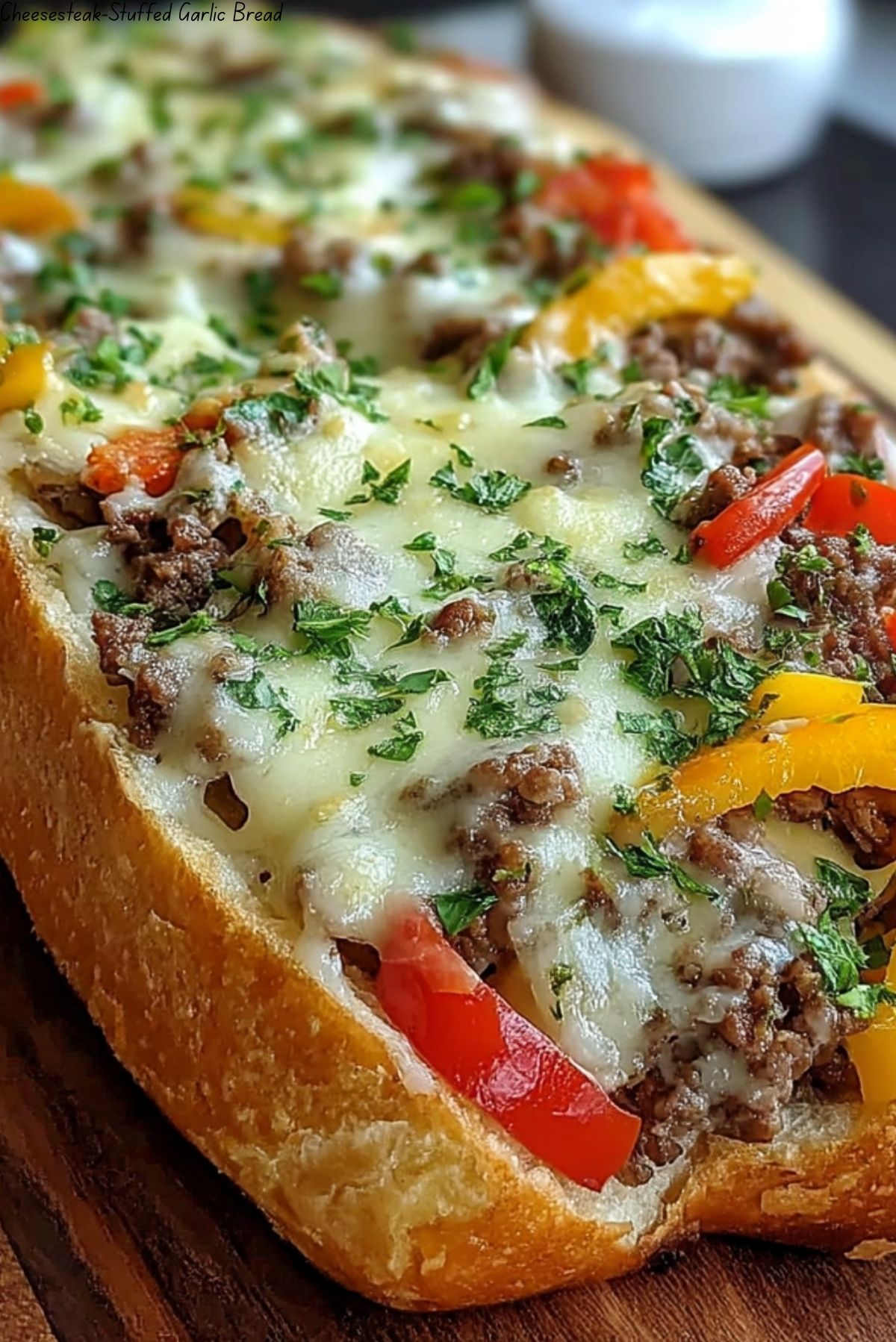 Cheesesteak-Stuffed Garlic Bread