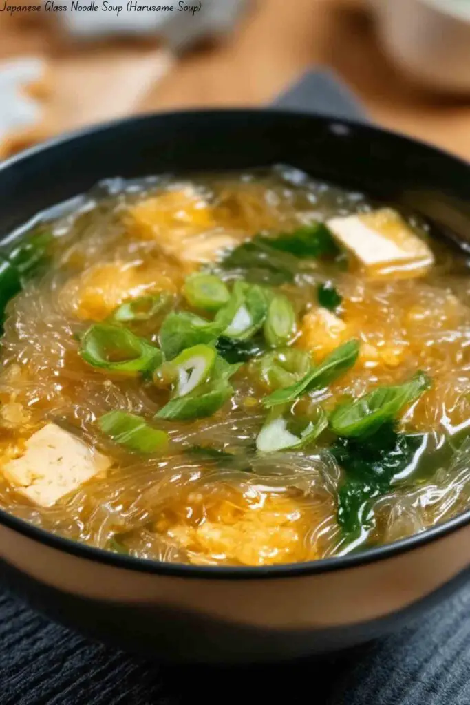 Japanese Glass Noodle Soup (Harusame Soup)