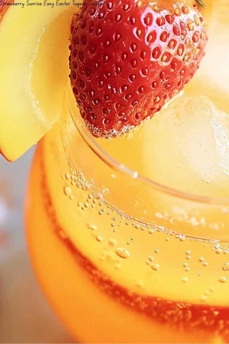 Strawberry Sunrise Easy Easter Tequila Cocktail