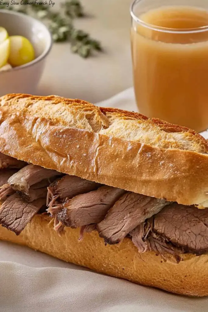 Easy Slow Cooker French Dip
