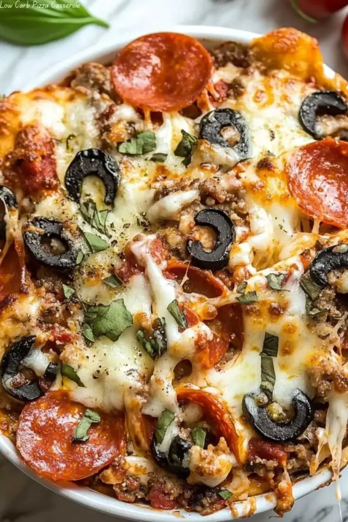 Low Carb Pizza Casserole