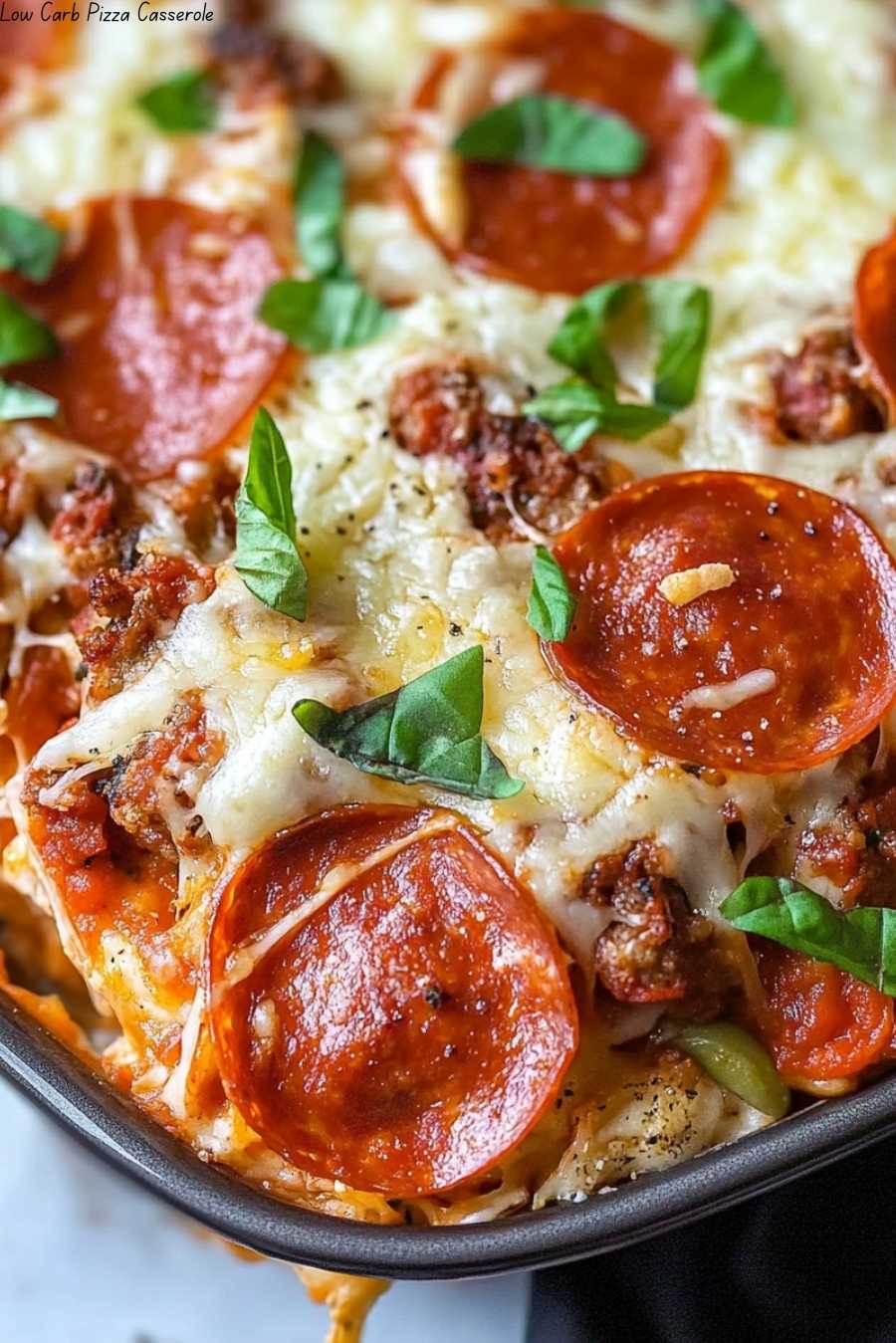Low Carb Pizza Casserole