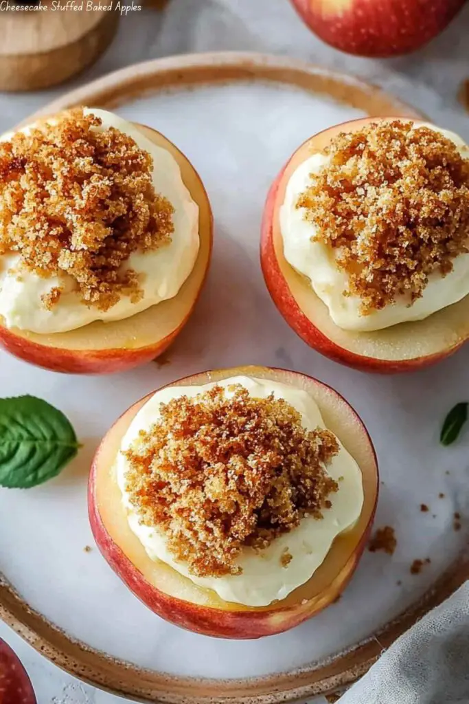 Cheesecake Stuffed Baked Apples