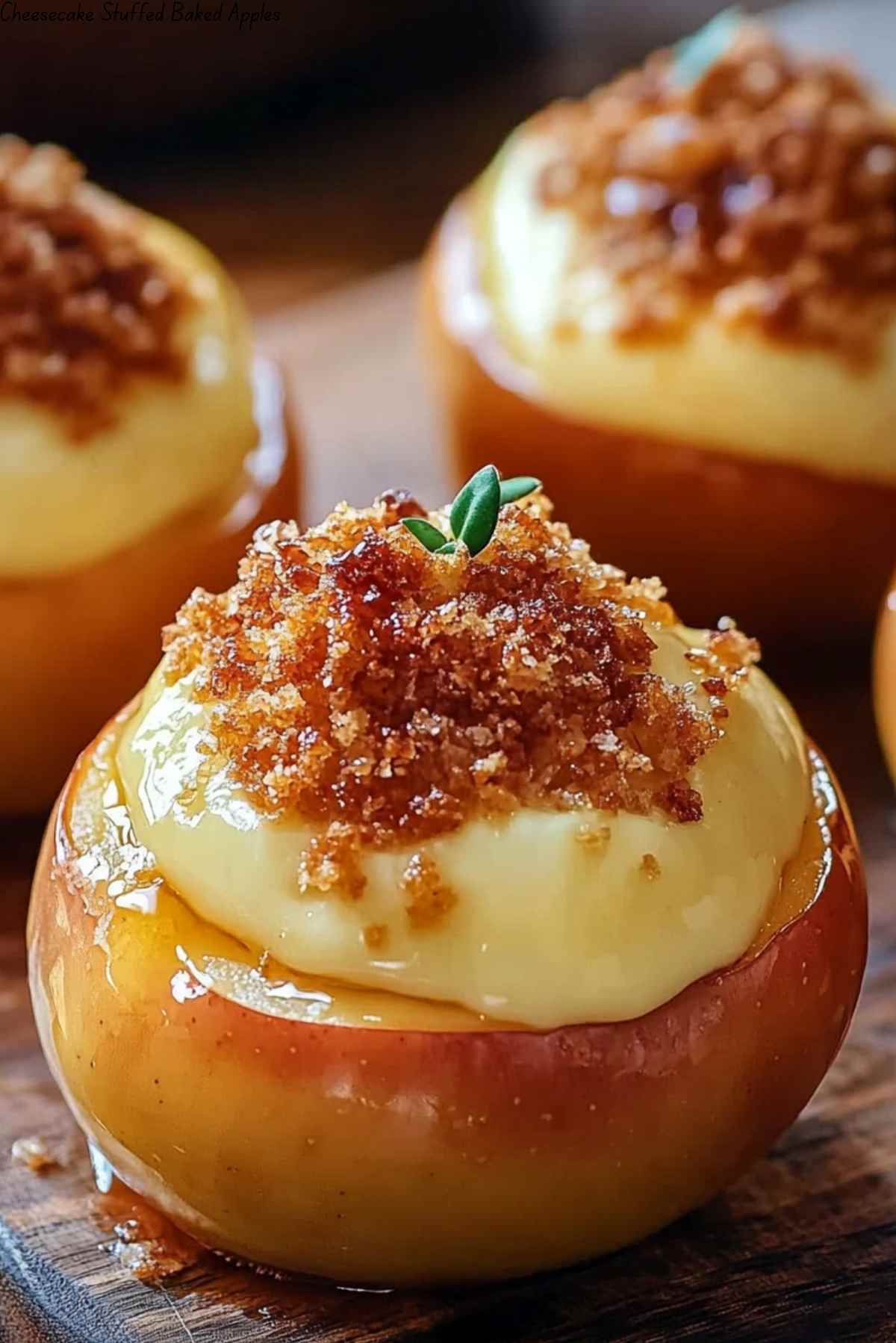 Cheesecake Stuffed Baked Apples