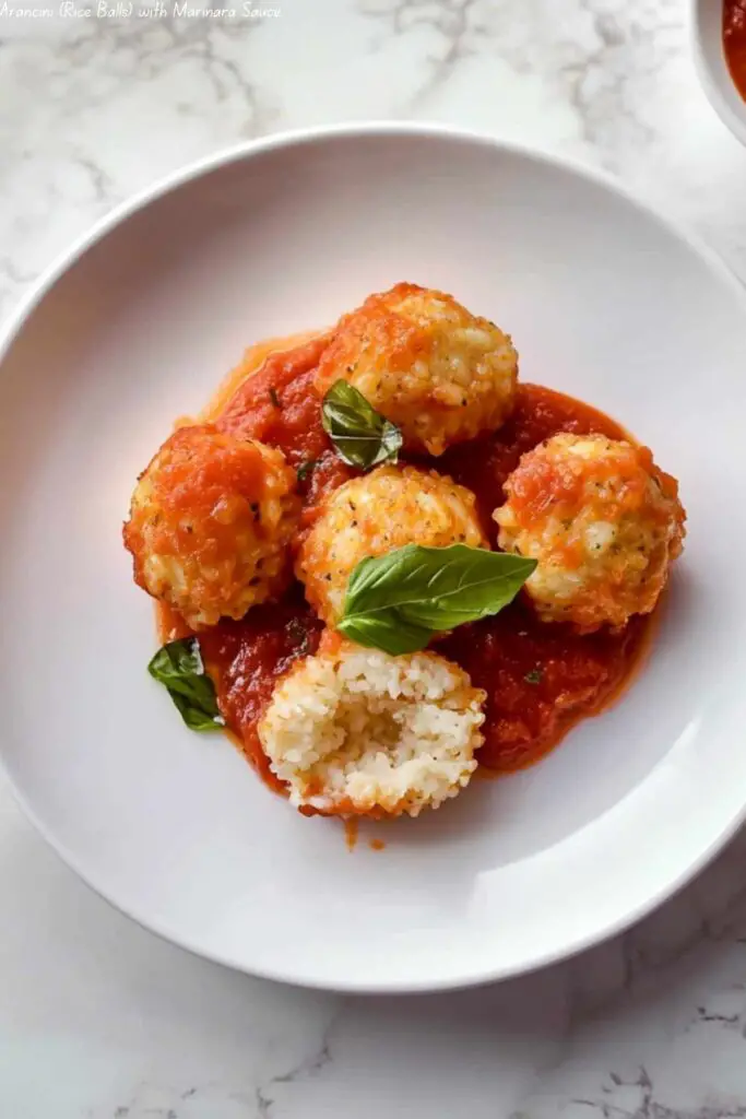 Arancini (Rice Balls) with Marinara Sauce