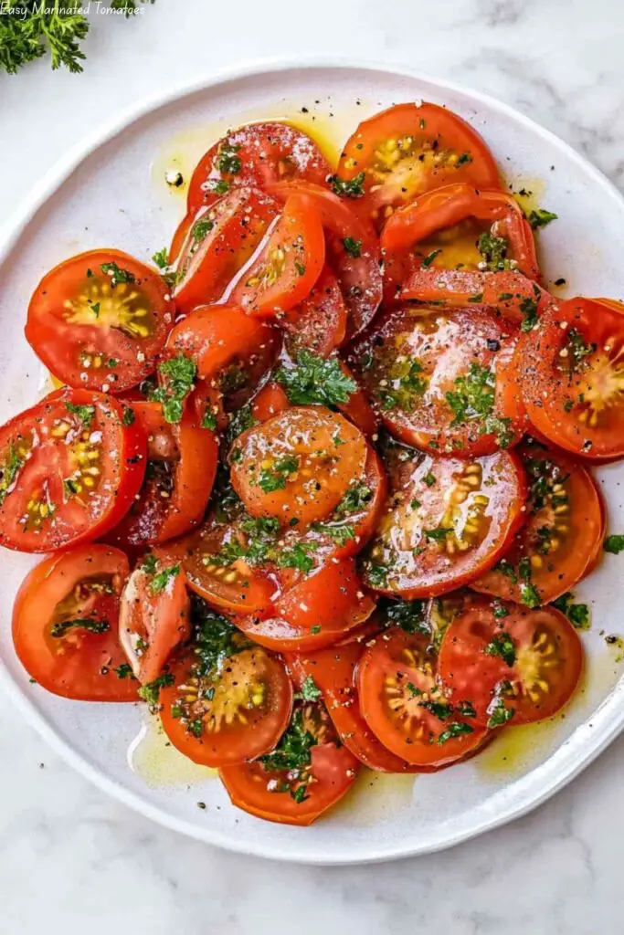 Easy Marinated Tomatoes
