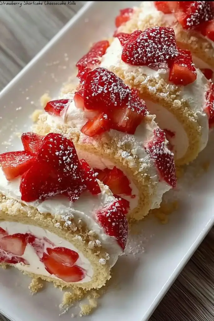 Strawberry Shortcake Cheesecake Rolls
