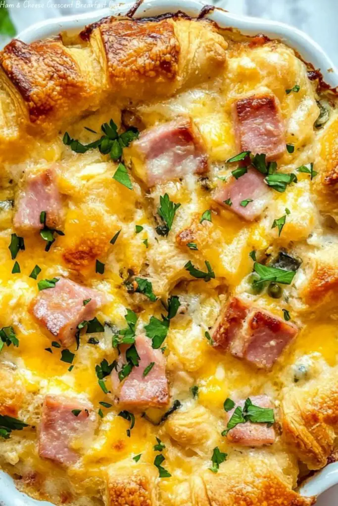Ham & Cheese Crescent Breakfast Casserole