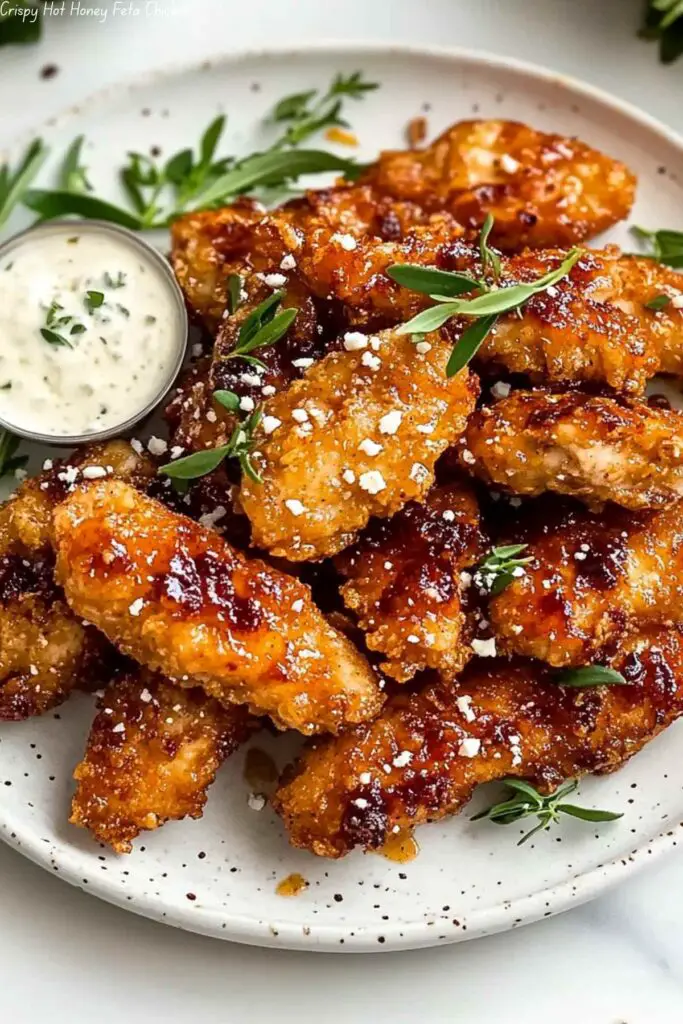 Crispy Hot Honey Feta Chicken