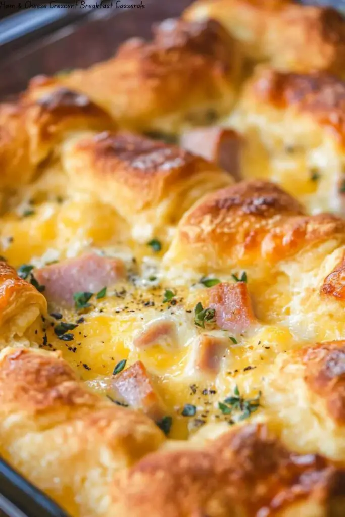 Ham & Cheese Crescent Breakfast Casserole