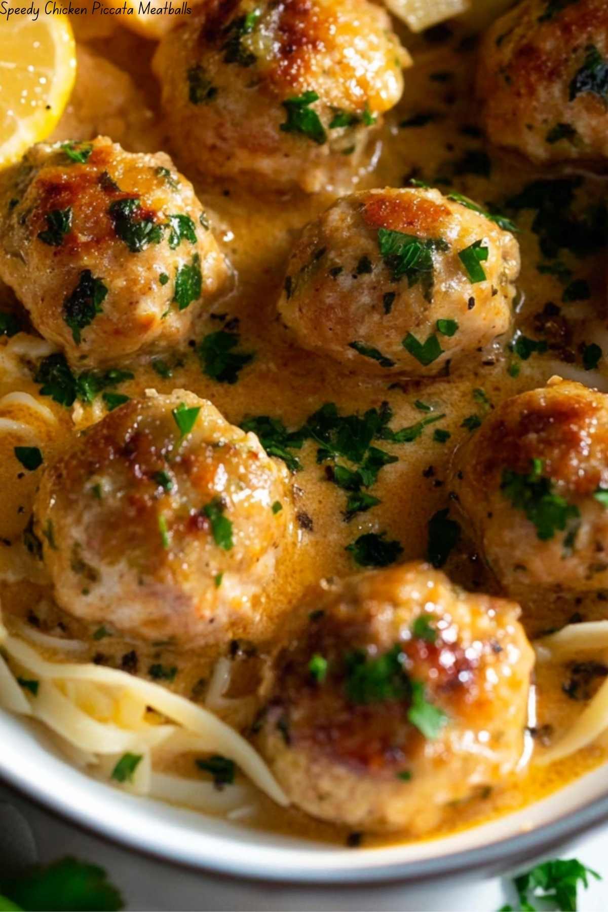 Speedy Chicken Piccata Meatballs