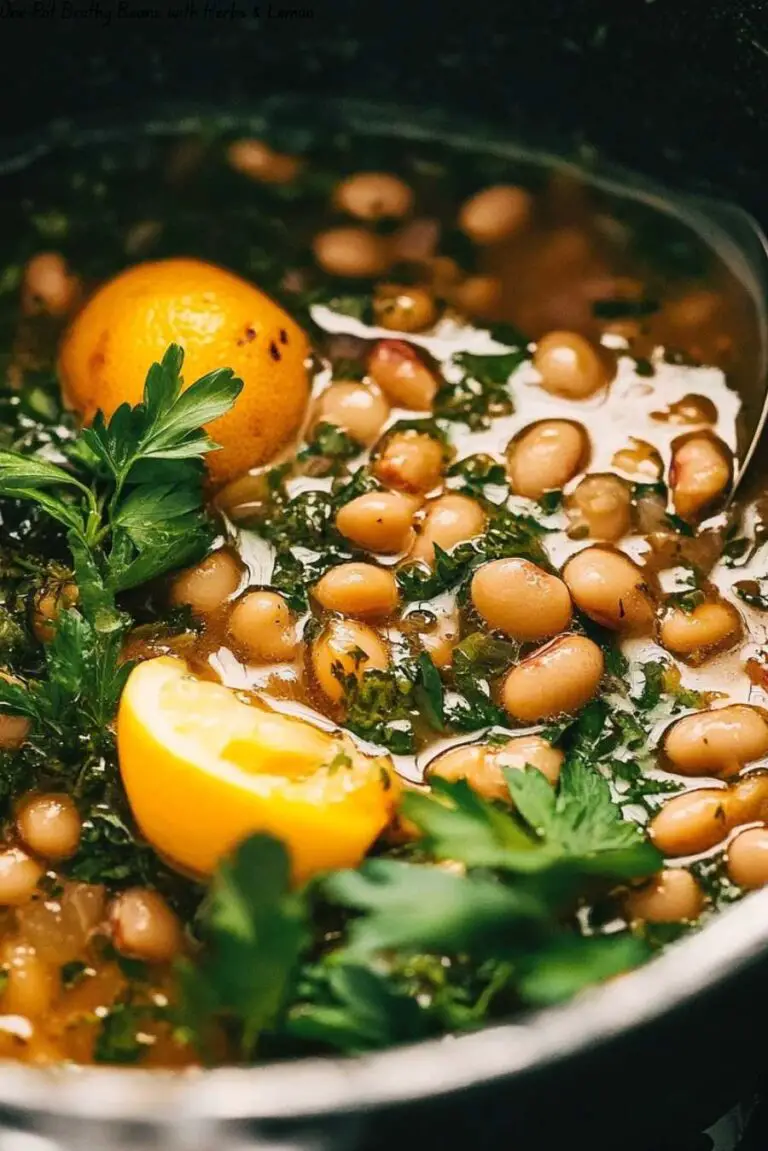 One-Pot Brothy Beans with Herbs & Lemon
