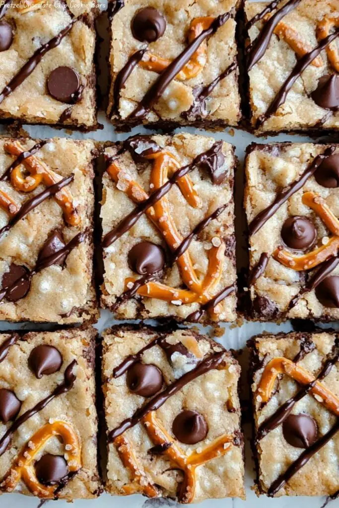 Pretzel Chocolate Chip Cookie Bars