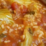 UNSTUFFED CABBAGE SOUP WITH TOMATOES AND BROWN RICE