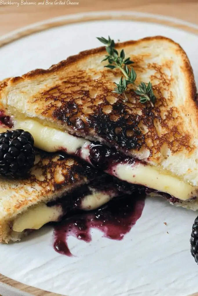 Blackberry Balsamic and Brie Grilled Cheese
